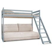 Pograd z dvosedom Savio - 90x200/140x200 cm - siva