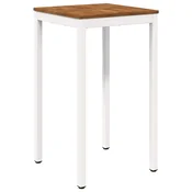vidaXL Vrtni Bar Miza Naravna in bela 60 x 60,5 x 105 cm