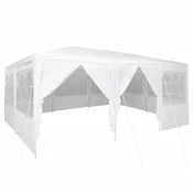 Vidaxl Zabavni šotor Bela 600 x 400 x 266 cm Polietilen
