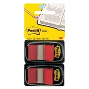 Zaznamki Post-it Index široki 25,4 x 43,2 rdeči 2 kosa