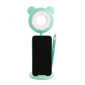 Selfie komplet K5 stojalo za telefon LED light, USB, za makeup, Teracell, zelena