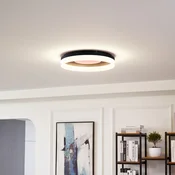 Lucande Smart LED stropna svetilka Squillo črna Tuya RGBW CCT - Dnevna soba/jedilnica - Sodobni - peščena črna, bela - Plastika