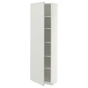METOD Visoki element s policama, bela/Aspudden svetlosiva, 60x37x200 cm