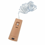 Springos Micro LED lučke na baterije za v steklenico 20 LED hladno bele
