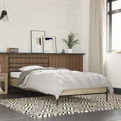 shumee vidaXL Posteljni okvir, hrast sonoma, 90x200 cm, material na osnovi lesa