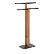 Kela Držalo za brisače KL-22572 Amir metal/bamboo black/brown 30x20x93 cm
