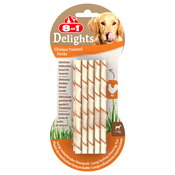 8in1 Delights Twisted Sticks piščanec za majhne pse  - 10 kosov