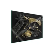 shumee Steklena zaščitna plošča za štedilnik 70x52 Leaf