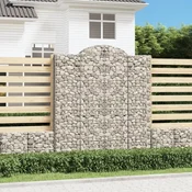 Lucne gabionske košare 2 kom 200x50x220/240cm pocincano željezo