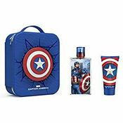 Set djeciji parfem Cartoon Capitan America Neceser Lote Captain America 3 Dijelovi 2 Dijelovi