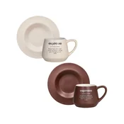 TOGNANA 2-delni set skodelic za espresso s podstavkom, porcelan, 90 ml