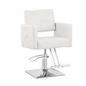 Salonski stol Carlisle z naslonom za noge - višina sedeža 45 - 55 cm - 150 kg - bela