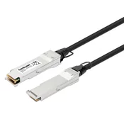 Intellinet 508490 InfiniBand in optični kabel 0,5 m QSFP+ Črna, Srebrna