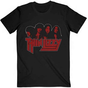 Thin Lizzy Majica Band Photo Logo Unisex Black XL