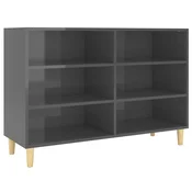 vidaXL vidaXL Komoda visok sijaj siva 103,5x35x70 cm iverna plošča, (20656463)