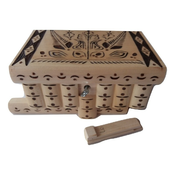 Drvena kutija za nakit iznenađenje magična kutija zagonetka skriveno skladište ključeva za prsten novac izazov mozgalica