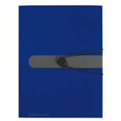 Herlitz mapa s klapo in elastiko, A4, mat modra