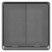 Prekidac sa 2 tastera GoSmart 1xCR2430 Tuya crni