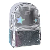 Play Školski ranac Silver star Pop fashion, 43x30x20cm, Srebrne boje