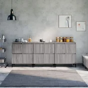 Komode 3 kom boja hrasta 60 x 35 x 70 cm od konstruiranog drva