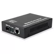 LevelOne GVT-0500 omrežni medijski pretvornik, 10000 Mbit/s, črn