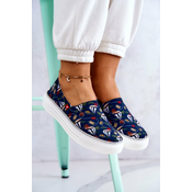Womens Slip On with Memory Foam Big Star - Dark Blue