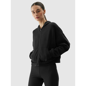Womens sweatshirt with the addition of modal 4F - black