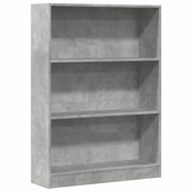 Regal za knjige boja betona 80x24x109 cm konstruirano drvo