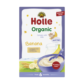 HOLLE Instant žitne pahuljice s mlijekom i bananom, (7640230493451)