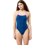 Speedo solid turnback denim teal l - uk36