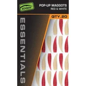 Fox Pop Up Maggots x 20 (10 red,10 white (CAC858)