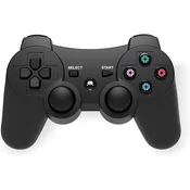 Freaks and Geeks Bluetooth Brezžični krmilnik za PS3 + polnilni kabel - črn Retro