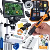 Rosfix Nanozoom AX1200 LCD Mikroskop 7 Za Elektroniko | 12MP, 1200x Zoom, Full HD, LED, USB, Microsd, Alu Statív, (5000212281)