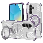 Hibridni ovitek Carbon Shield Pro za Samsung Galaxy A16 4G/A16 5G - purple transparent