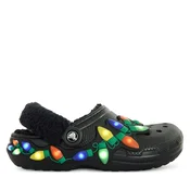 Crocs Natikači Classic Lined Holiday Lights Clog 212054 Črna
