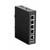 D-Link DIS-100G-5W Unmanaged L2 Gigabit Ethernet (10/100/1000) Black