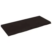 Vidaxl Mizna plošča rjav 140x60x(2-6)cm obdelana trdna hrastovina