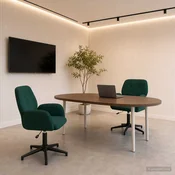 vidaXL vidaXL Vrteči pisarniški stoli 2 kos 54 x 55 x 90 cm Temno zelena, (5000302276)