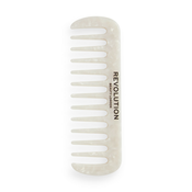 Revolution Haircare češalj - Natural Curl Wide Tooth Comb - White