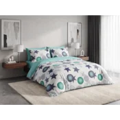 Flanelna posteljnina iz mikrovlaken MINT STARS barvna Dimenzije posteljnine: 70 x 90 cm | 140 x 220 cm