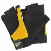 SINGING ROCK Falconer 3/4 Gloves black/yellow L