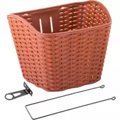 Korpa vensini pvc pletena imtacija braon sa držacima ( 3140019 )