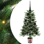 Vidaxl Božično drevo med 150 LED z stojalom Zelena 90 cm PE