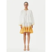 PINKO Poletna obleka Inventi Abito 104949 A2G4 Écru Relaxed Fit