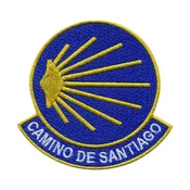 shumee Našitek Pot sv. Jakoba - Camino de Santiago - Samolepilna podlaga - Vezeni našitek/značka/emblem