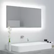 VIDAXL LED kopalniško ogledalo (90x8.5x37cm), iverna plošča