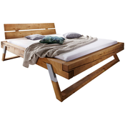 Livetastic POSTELJA IZ TRAMOV 180 cm  x 200 cm , les barve hrasta, barve medu