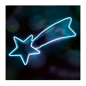 home Dekorativna rasvjeta, LED neonska figura, zvijezda padalica - NEON 1