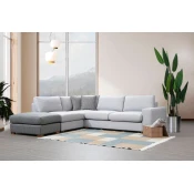 Atelier del Sofa Ugaona garnitura Loop 1 95x85x246cm Siva