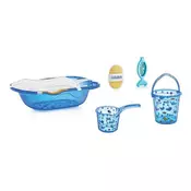 BABYJEM Set za kupanje 6 delova Blue (kadica/ podloga/ termometar/ sunder/ bokal/ kofica)